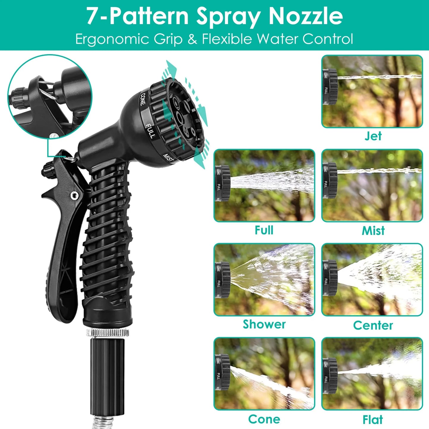 25FT/50FT/100FT Heavy Duty Stainless Steel Garden Hose