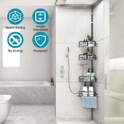 Rust-Resistant Corner Shower Caddy For Bathroom