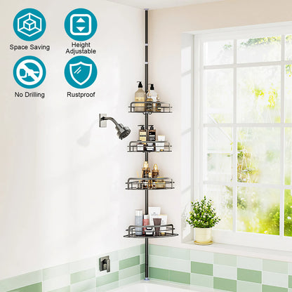Rust-Resistant Corner Shower Caddy For Bathroom