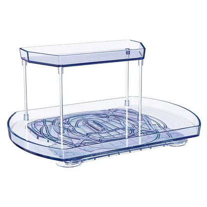 2 Tier Turntable Organizer Rectangular