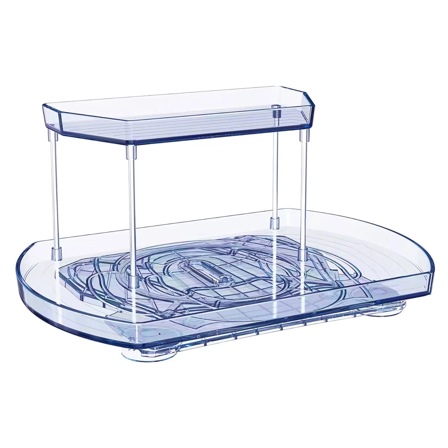 2 Tier Turntable Organizer Rectangular