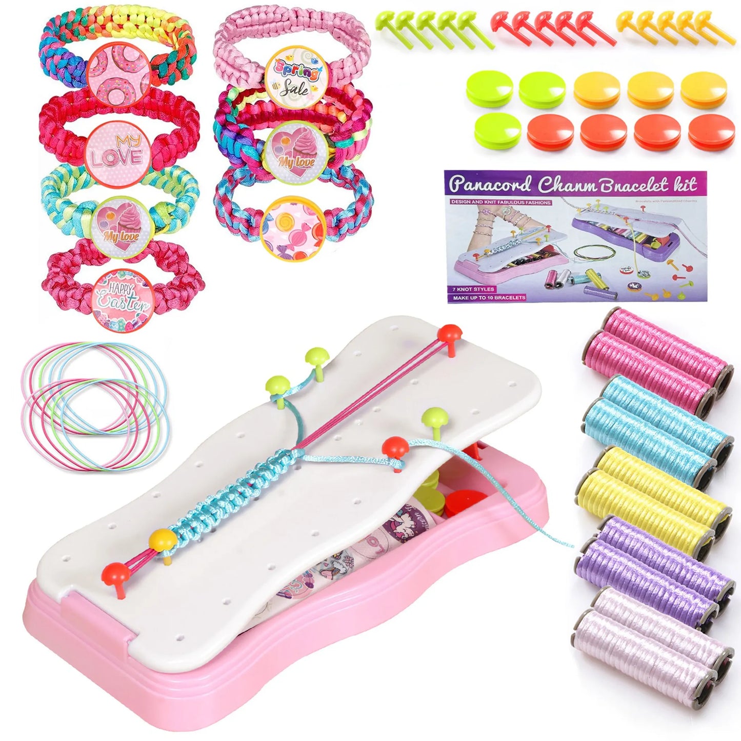 Bracelet Making Kit DIY Arts and Crafts Toys Kids Travel Activity Set