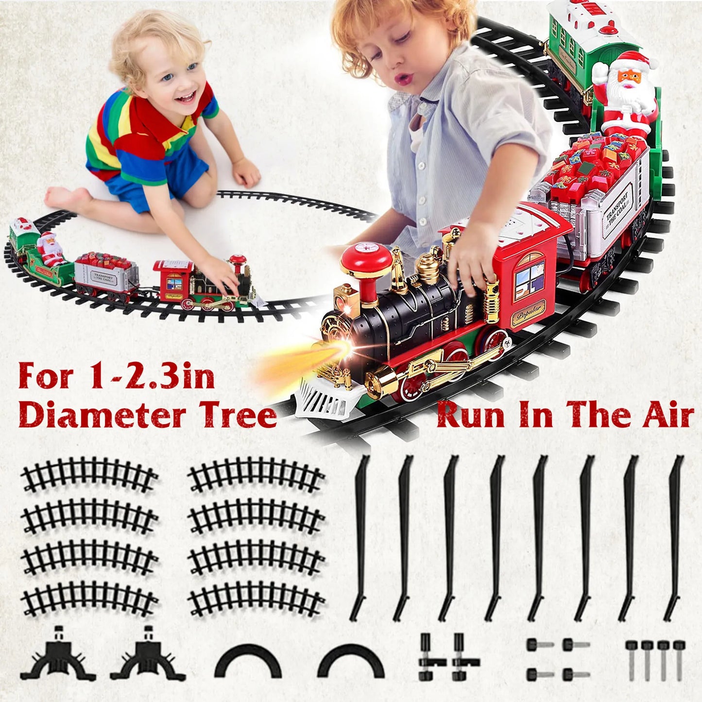 Electric Train Set Kid Toy Xmas Steam Train Kit