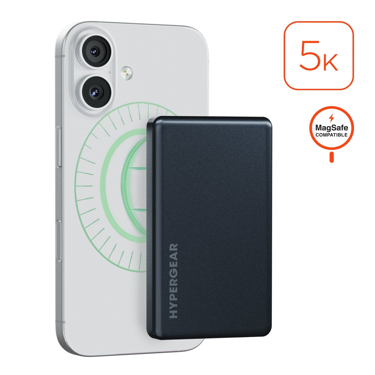 5,000mAh | Power Pack Mag Ultra - Slim Magnetic Wireless Fast Charge Power Bank | Black - US Stores