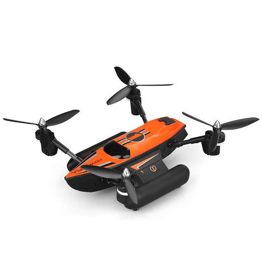 AZ Trading and Import Aeroamphibious 3-in-1 RC Drone, Land Air And Water Quadcopter (Orange)