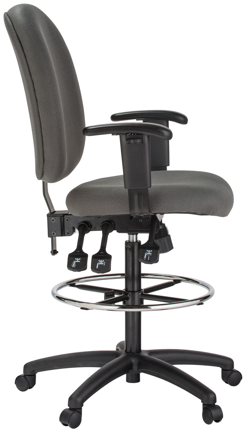 Harwick Extra Tall Ergonomic Drafting Chair - Gray Fabric