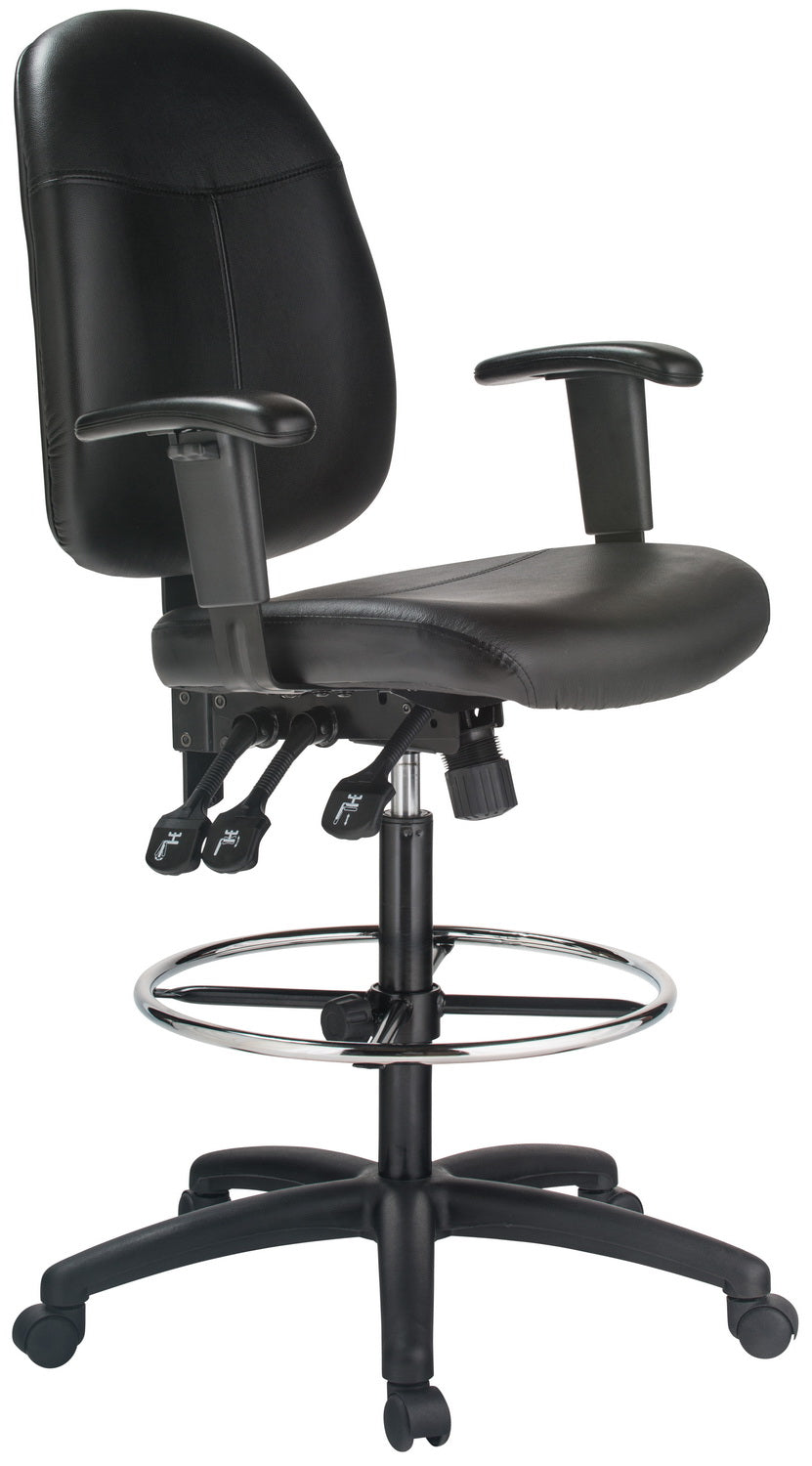 Harwick Extra Tall Ergonomic Leather Drafting Chair