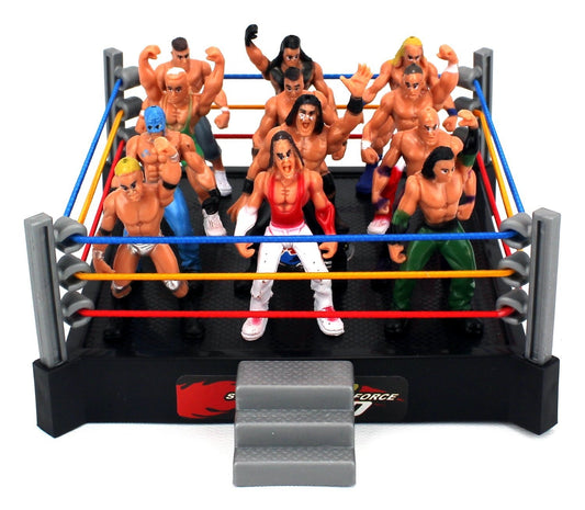 AZ Trading & Import Little Wrestlers Rumbling Cage Set