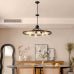 8 - Light Retro Farmhouse Chandelier For Kitchen, Living room, Dining room Red and Walnut(No Bulbs) - US Stores