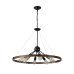 8 - Light Retro Farmhouse Chandelier For Kitchen, Living room, Dining room Red and Walnut(No Bulbs) - US Stores