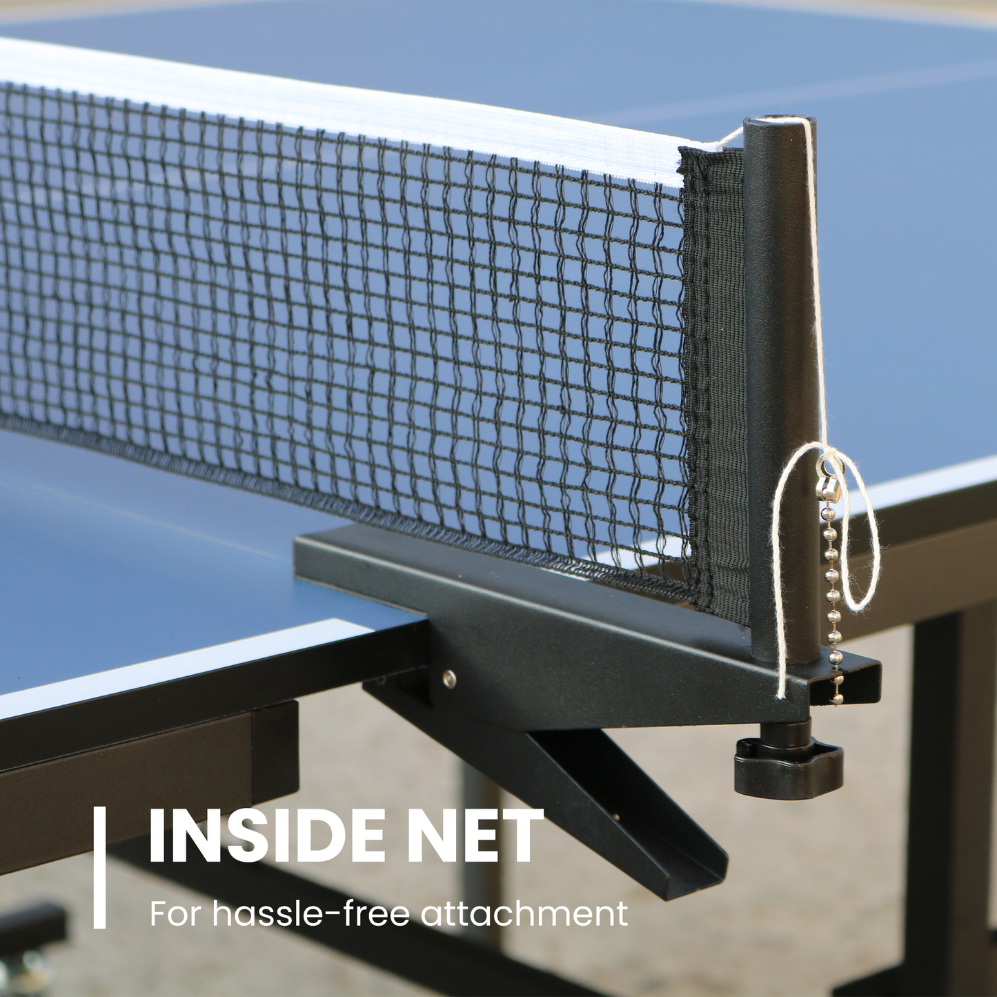 Table Tennis Table - 15mm Professional MDF Indoor Table Tennis Table with Table Tennis Net and Bats etc. Quick Assembly, Single Training Table, 108"L x 60"W x 30"H