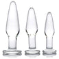 Dosha 3 Piece Glass Anal Plug Kit