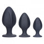 XR Brands Master Series Triple Juicers Silicone Anal Trainer Set - Black