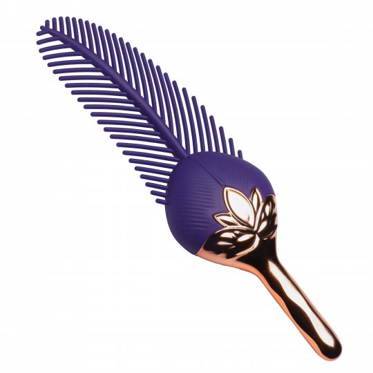 Premium Silicone Feather Tickler - Ultra-Soft, Waterproof, Rechargeable, with 3 Speeds & 7 Vibration Patterns, Body-Safe Silicone, Easy to Clean, Perfect for Intimate Pleasure, 7.5 inches