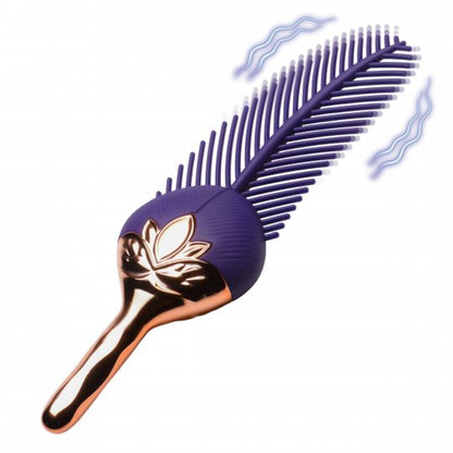 Premium Silicone Feather Tickler - Ultra-Soft, Waterproof, Rechargeable, with 3 Speeds & 7 Vibration Patterns, Body-Safe Silicone, Easy to Clean, Perfect for Intimate Pleasure, 7.5 inches