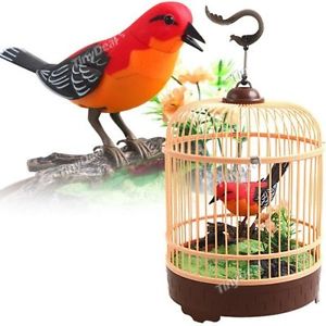 AZ Trading & Import Singing & Chirping Bird In Cage - Realistic Sounds & Movements