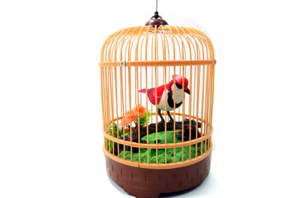 Singing & Chirping Bird In Cage - Realistic Sounds & Movements (Red)