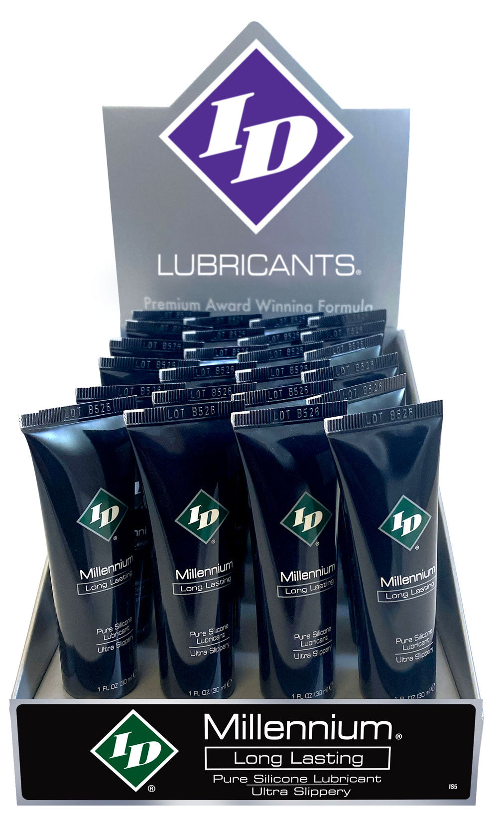 ID Millennium Long-Lasting Silicone Lubricant – 1 fl oz, 24-Count Display