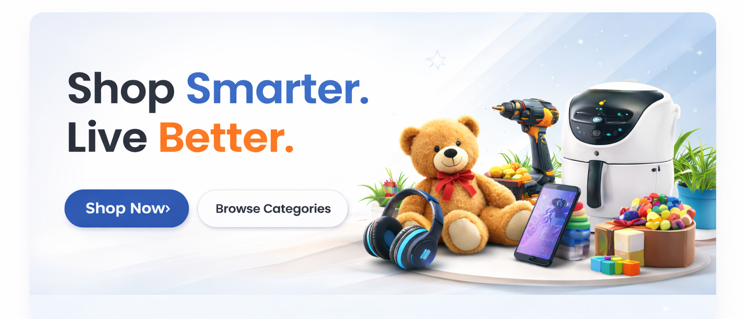 Promotional banner with 'Shop Smarter. Live Better.