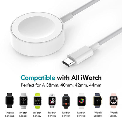 Apple Watch Wireless Fast Charger to USB-C Cable