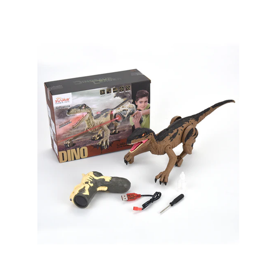 AZ Trading & Import R/C Dino Velociraptor Walking Dinosaur w/Light & Sounds Yellow