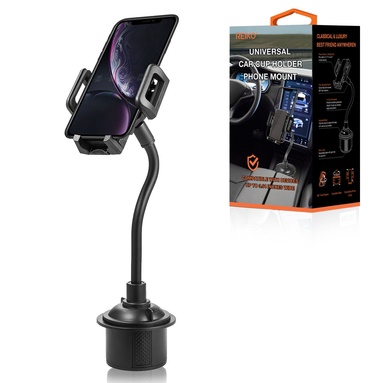 Durable Universal Car Cup Holder Mount Accessories 360° Adjustable for Mobile Phones Or GPS