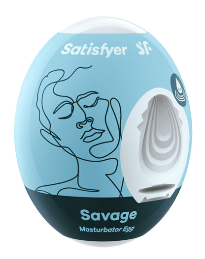 3 Pc Set Masturbator Egg - Savage - Blue