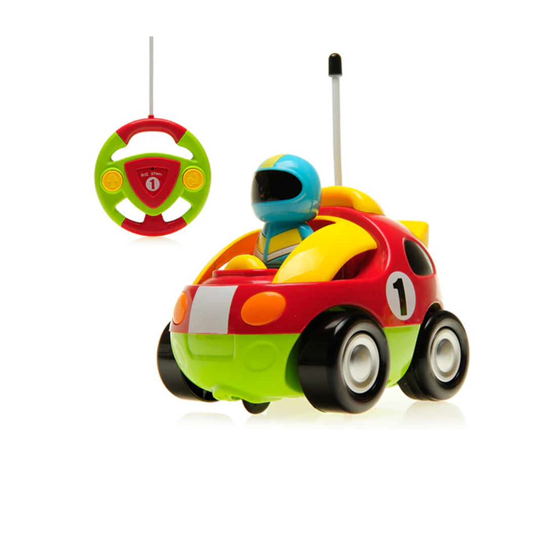 AZ Trading & Import 4" Cartoon R/C Race Car Remote Control Toy for Toddlers (Red)