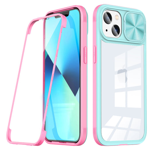 Full Protection With Mobile Phone Protective Film Slide Camera Lens Phone Case For iPhone 14