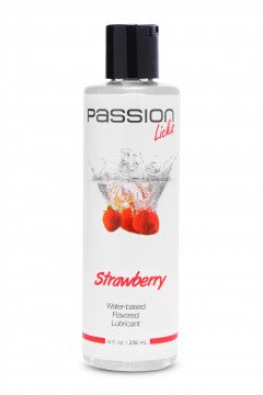 Passion Licks Strawberry Water Based Flavored  Lubricant - 8 Fl Oz / 236 ml PL-AE805-STRAW