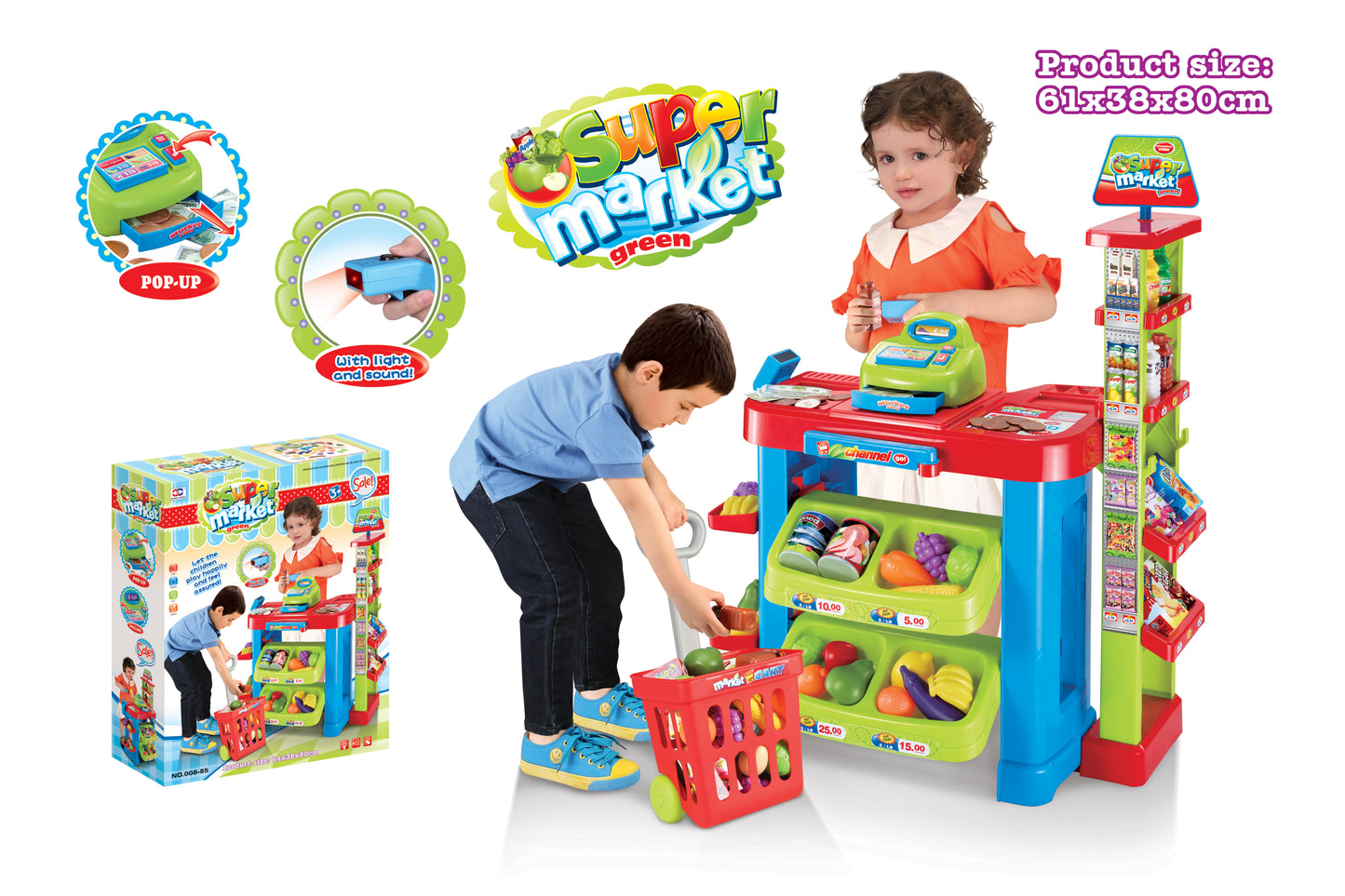 Super Market With Cash Register Playset