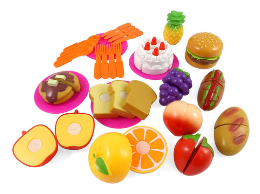 AZ Trading & Import Kitchen Fun Cutting Fruits & Fast Food Playset For Kids