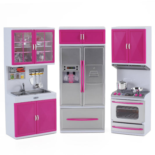 AZ Trading & Import My Modern Kitchen Full Deluxe Kit Battery Operated Kitchen Playset: Refrigerator, Stove, Sink