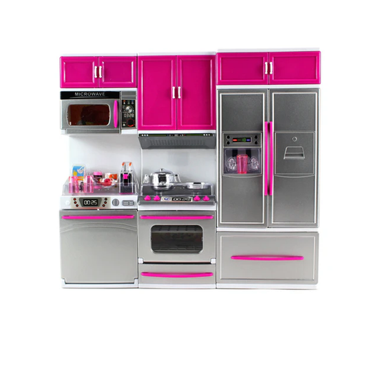 AZ Trading & Import My Modern Kitchen Full Deluxe Kit Battery Operated Kitchen Playset: Refrigerator, Stove, Microwave