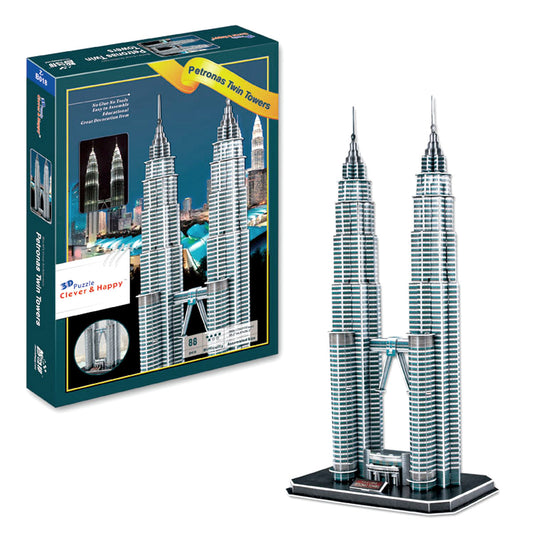 AZ Trading & Import Petronas Twin Towers 3D Puzzle, 88 Pieces