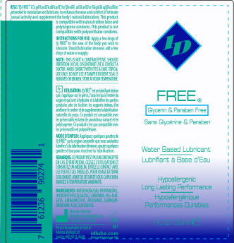 ID Free Hypoallergenic Water-Based Lubricant 1 oz Tubes – 24 Count Display