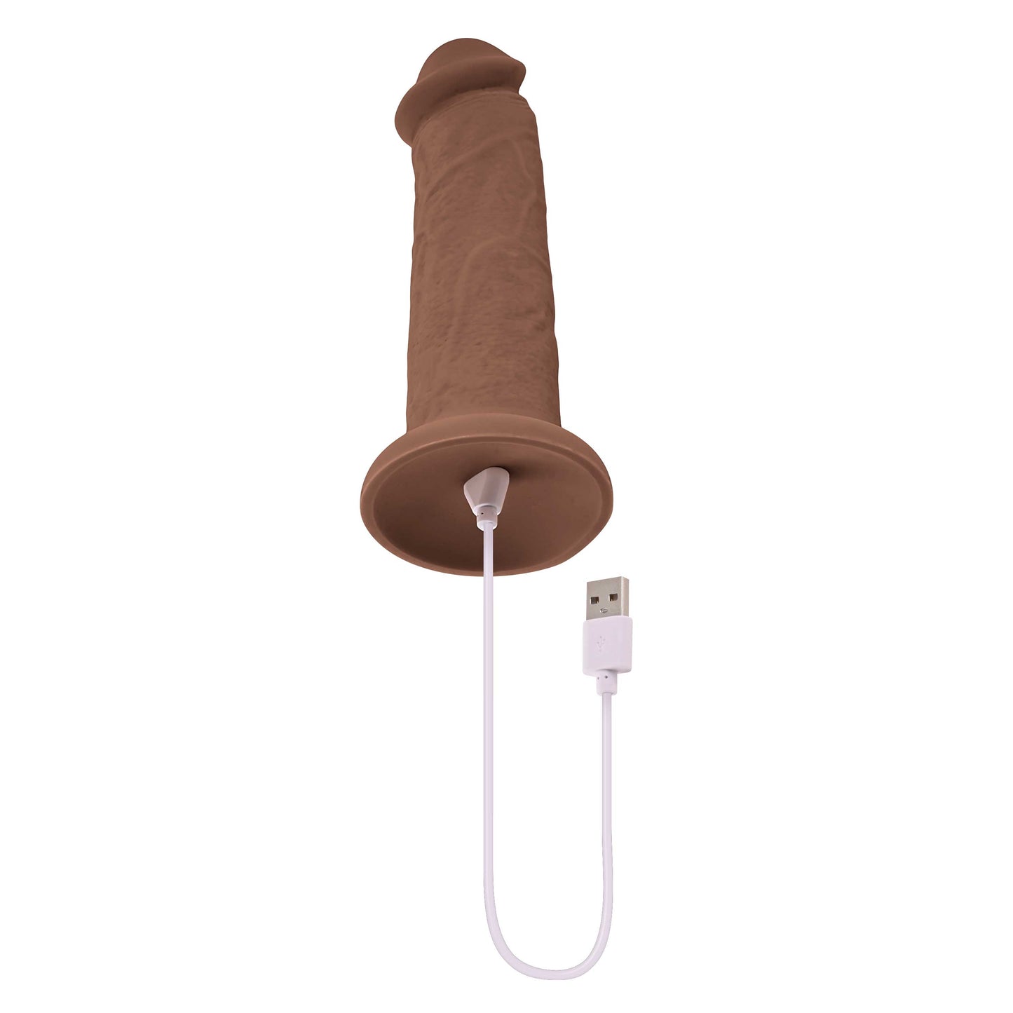 7 Inch Girthy Vibrating Dong - Light