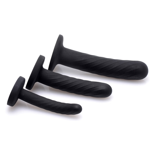 Trinity Strap-On Silicone 3 Piece Dildo Set -