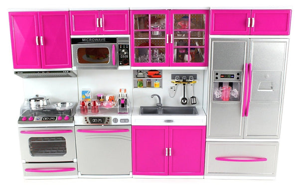 Deluxe Battery Operated Kitchen Playset for Kids – Refrigerator, Stove & Microwave - US Stores