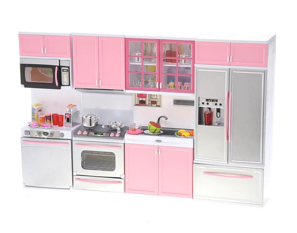 Battery Operated Modern Kitchen Playset with Dishwasher & Microwave - US Stores