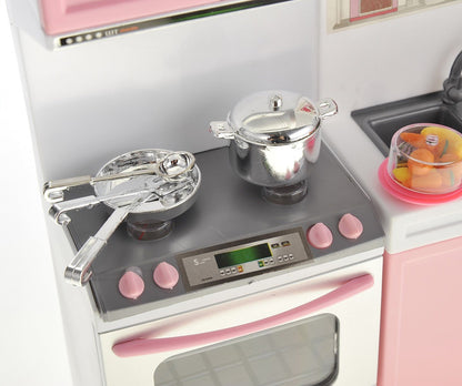 Battery Operated Modern Kitchen Playset with Oven & Fridge Kids Pretend Play Set - US Stores