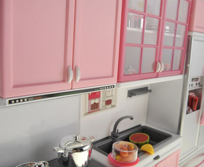 Battery Operated Modern Kitchen Playset with Oven & Fridge Kids Pretend Play Set - US Stores