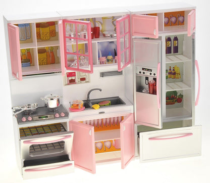 Battery Operated Modern Kitchen Playset with Oven & Fridge Kids Pretend Play Set - US Stores