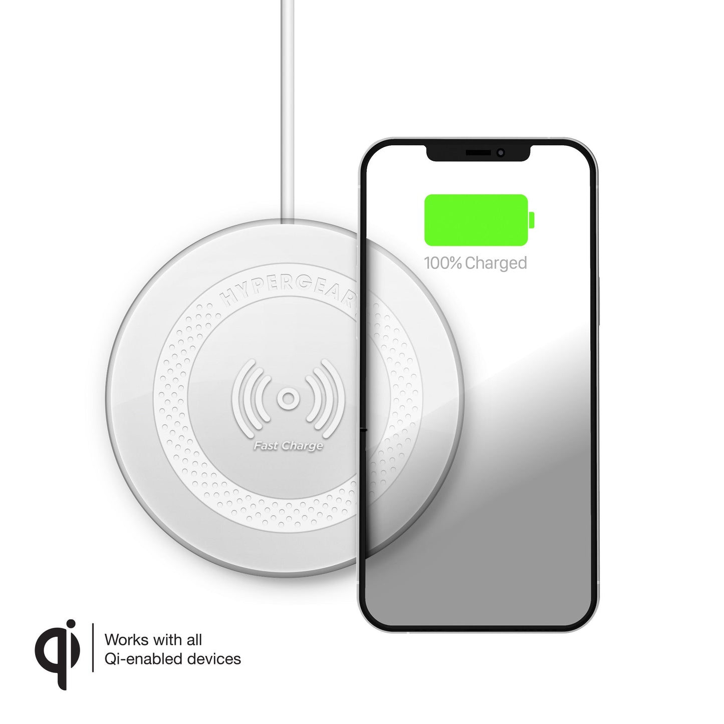 ChargePad Pro 15W Wireless Fast Charger with USB-C Connector | White - US Stores