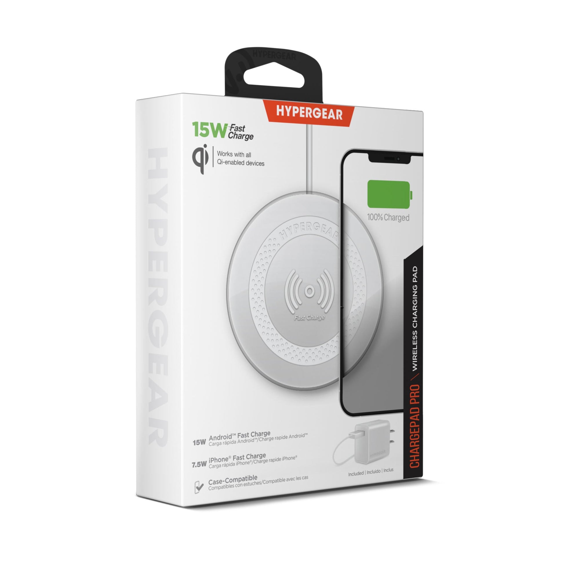 ChargePad Pro 15W Wireless Fast Charger with USB-C Connector | White - US Stores
