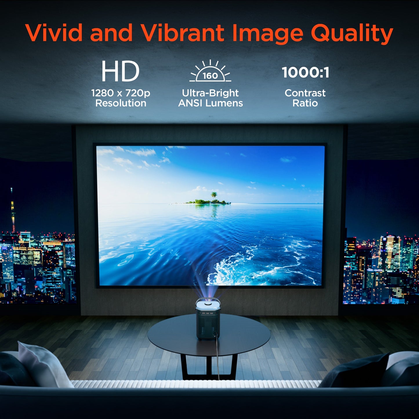 CinéMini Portable Mini Projector | Gray - US Stores