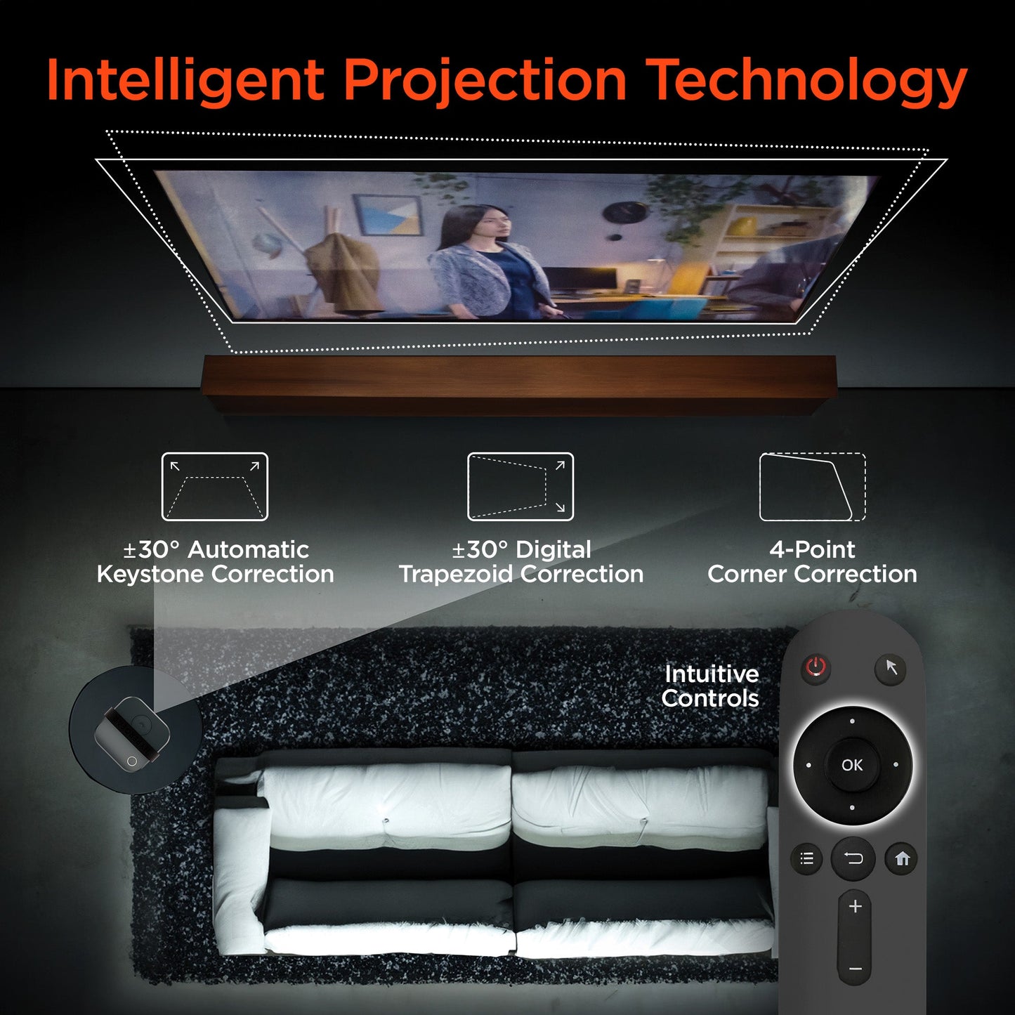 CinéMini Portable Mini Projector | Gray - US Stores