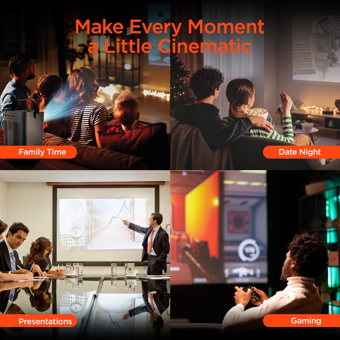 CinéMini Portable Mini Projector | Gray - US Stores