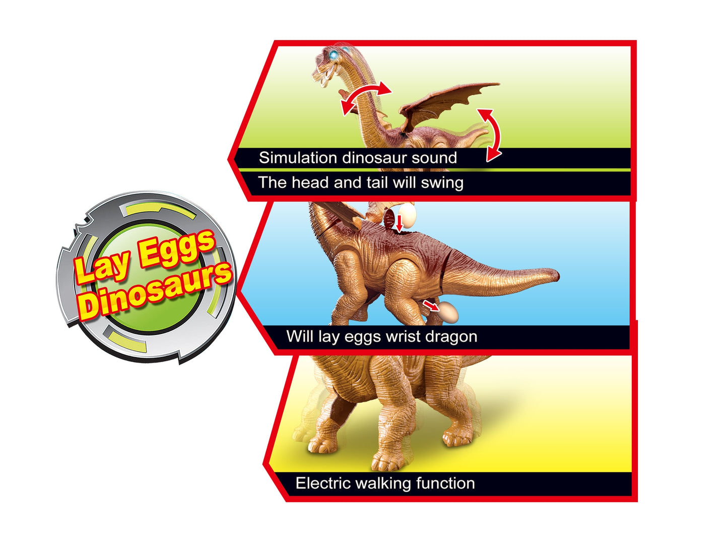 Brachiosaurus Dinosaur Toy Walks And Lays Eggs