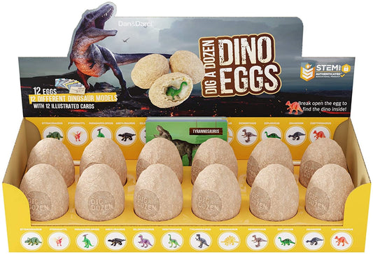 AZ Trading & Import One Dozen Dinosaur Fossil Egg Digging Kit